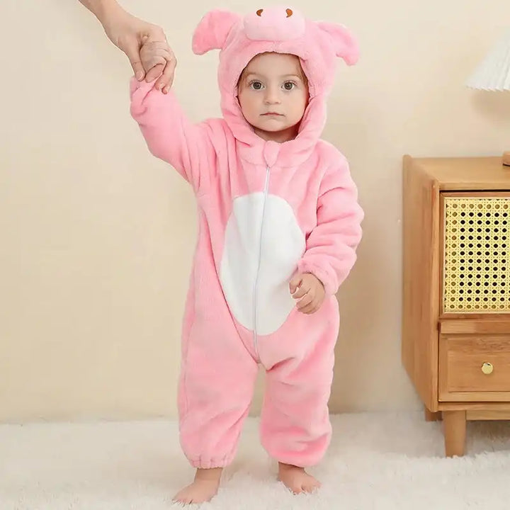 kigurumi cochon rose bebe debout