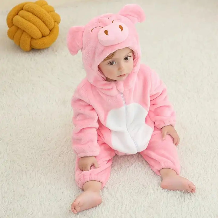 kigurumi cochon rose bebe assis