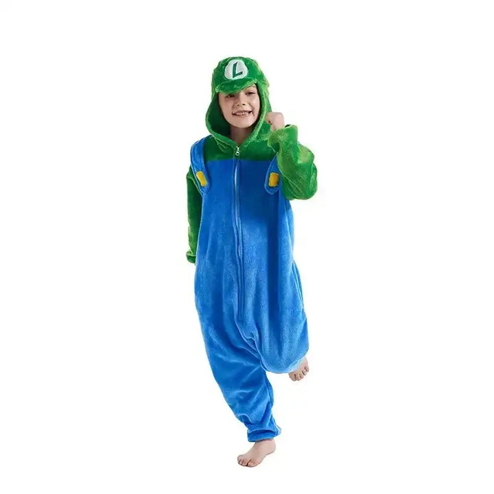 kigurumi luigi enfant qui cour