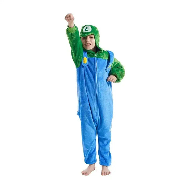 kigurumi luigi enfant poing levé