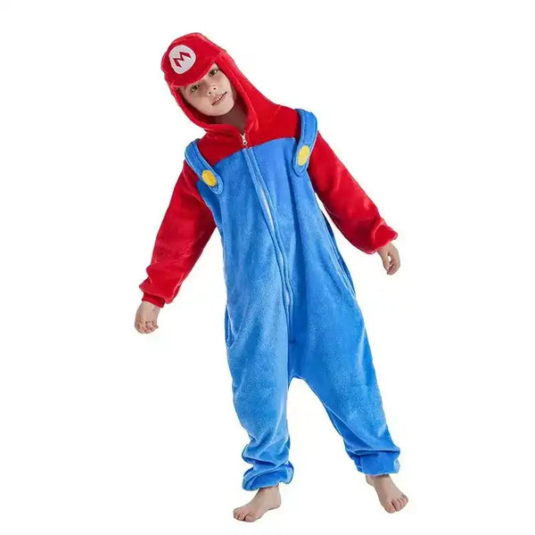 kigurumi mario enfant penché