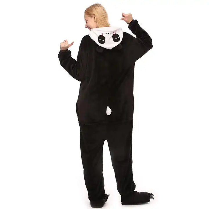 kigurumi panda adulte dos avec chaussons